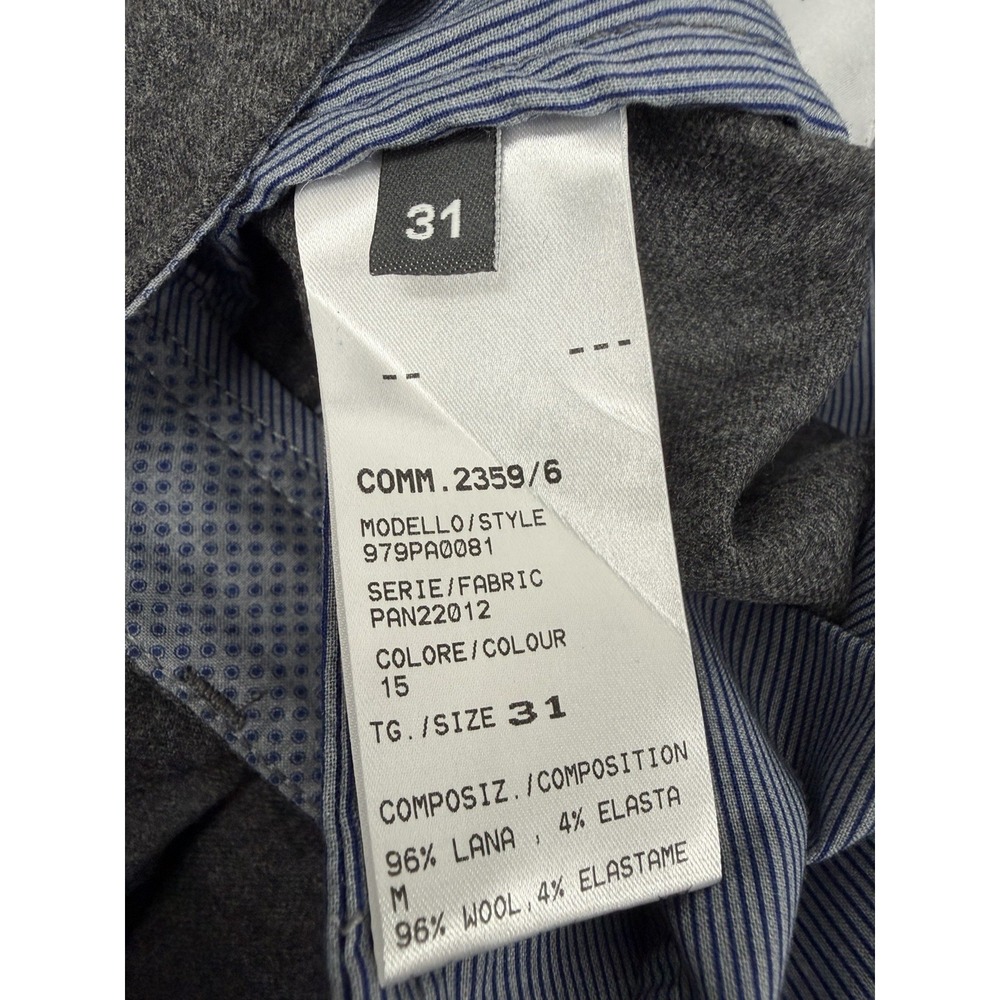 Eleventy Men's 31x33 Gray Wool Chino Pants Trousers Made in Italy - Picture 8 of 16